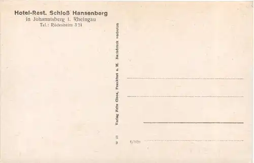 Schloss Hansenberg im sonnigen Rheingau -712848