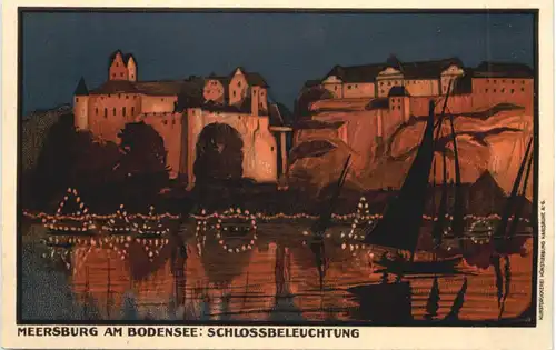 Meersburg am Bodensee - Schlossbeleuchtung -712782