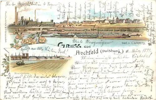 Gruss aus Hochfeld Duisburg - Litho -713014