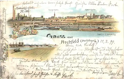 Gruss aus Hochfeld Duisburg - Litho -713012