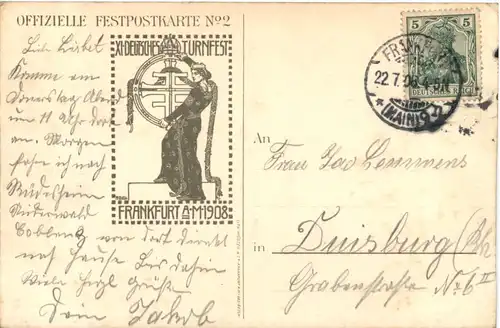 Frankfurt - Xi Deutsches Turnfest 1908 -713108