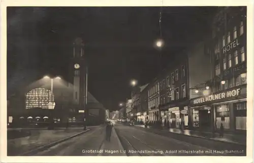 Hagen in der Abendstimmung - Adolf Hitlerstrasse -713386