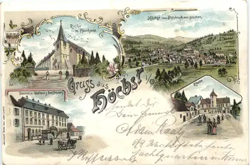 Höchst im Odenwald - Litho -713654