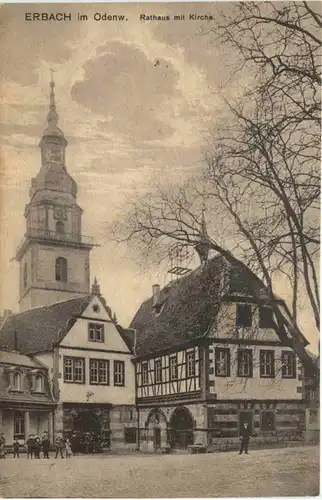 Erbach im Odenwald - Rathaus mit Kirche -713670