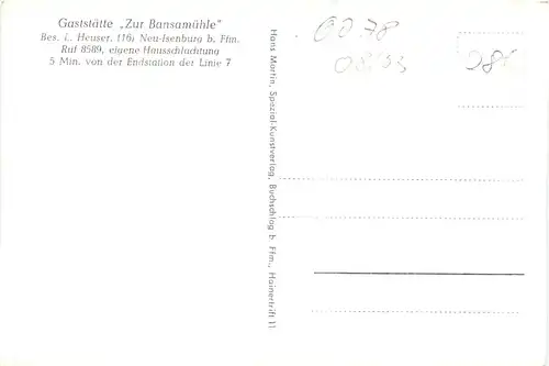 Neu-Isenburg - Gaststätte Zur Bansamühle -713564