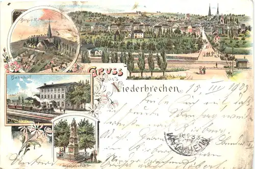 Gruss aus Niederbrechen - Litho -714150