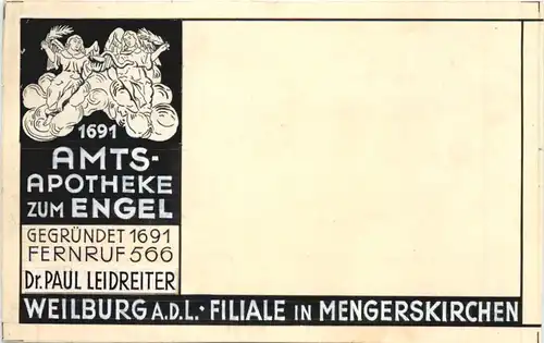 Weilburg an der Lahn - Amts-Apotheke zum Engel - Mengerskirchen -714270