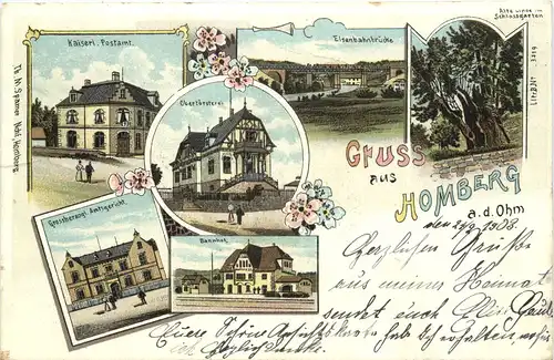 Gruss aus Homberg Ohm - Litho -714416