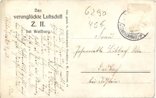 Weilburg - Das verunglückte Luftschiff Zeppelin -714298