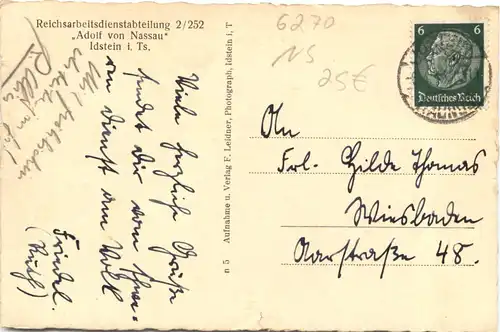 Idstein - Reichsarbeitsdienst RAD Adolf von Nassau -714358