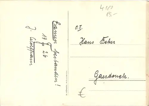 Gaesdonck - Goch - Einjährige 1926 - Studentika -714700