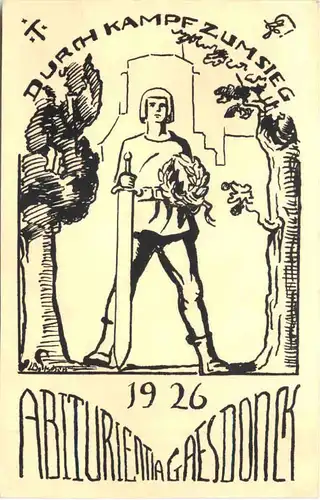 Gaesdonck - Goch - Abiturientia 1926 - Studentika -714694