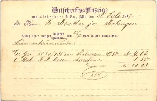 Köln - Gutschrift von Diebenborn & Co. -715376