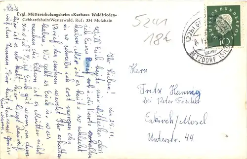 Gebhardshain Westerwald - Kurhaus Waldfrieden -715732