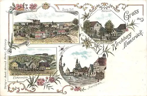 Gruss aus Kirchberg Hunsrück - Litho -715912