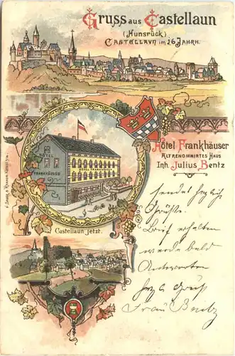 Gruss aus Castellaun - Litho -716110