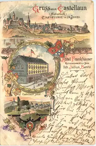 Gruss aus Castellaun Hunsrück - Litho -715980
