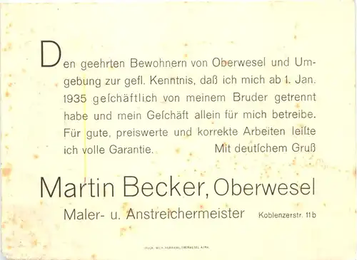 Oberwesel - Martin Becker Malermeister -716296