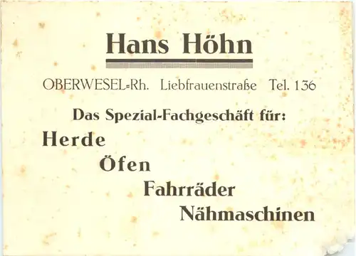 Oberwesel - Hans Höhn -716294