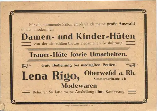 Oberwesel - Damen- und Kinder Hüte -716298