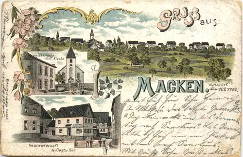 Gruss aus Macken Hunsrück - Litho -716752