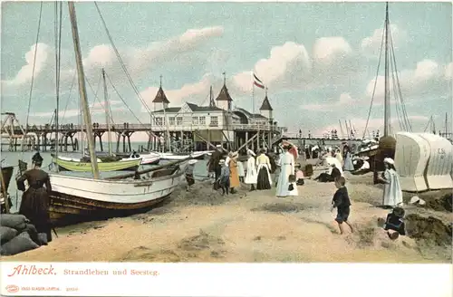 Ahlbeck - Strandleben und Seesteg -716666