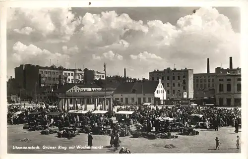 Litzmannstadt - Grüner Ring mit Wochenmarkt -716976