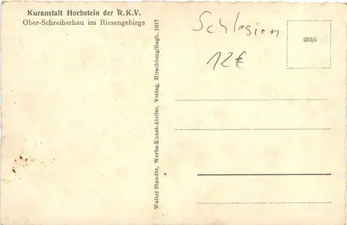 Ober-Schreiberhau - Kuranstalt hochstein -717092