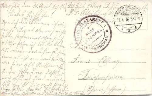 Warszawa - Hotel Bristol - Feldpost -717046