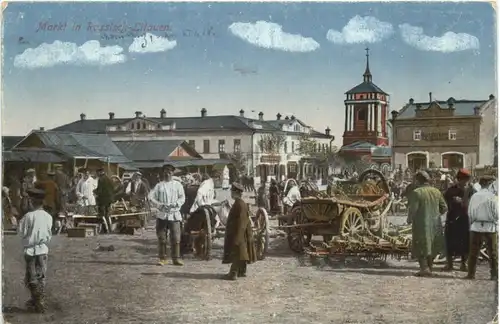 Markt in Russisch Litauen - Feldpost -716930