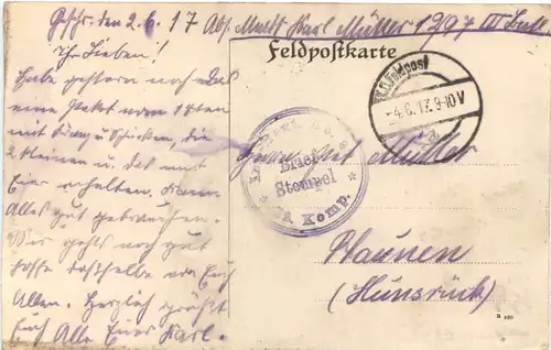 WW1- Fernsprecherunterstand im Walde - Feldpost -717114