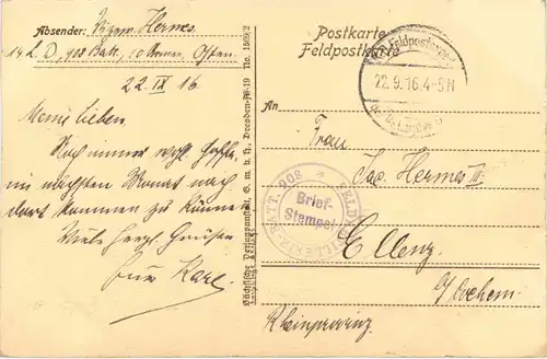 Russisches Bauernmädchen - Feldpost -717130