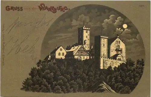 Eisenach - Gruss von der Wartburg - Litho -717198