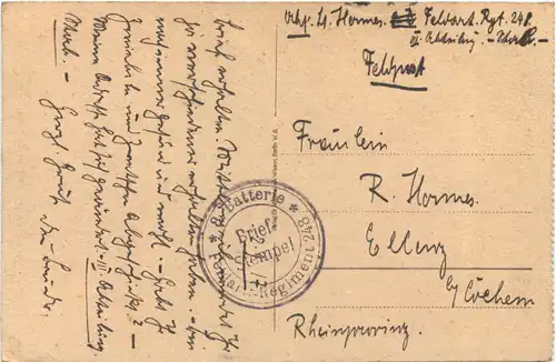 WW1 - Soldatenquartier in Russ. Polen - Feldpost -717302