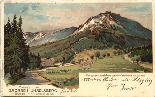 Gruss vom Grossen Inselsberg - Litho -717206