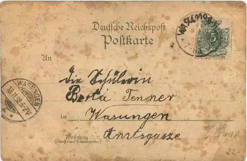 Gruss aus Schnepfenthal - Litho - Waltershausen -717216