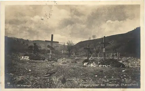 WW1 - Kriegergräber bei Repenye - Karpathen - Ukraine - Feldpost -717298