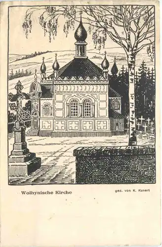 WW1 Wolhynische Kirche - Feldpost -717338