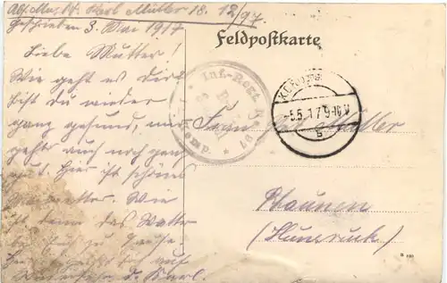 WW1 Fernsprechunterstand im Walde - Feldpost -717350