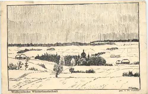 WW1 Wolhynische Winterlandschaft - Feldpost -717336