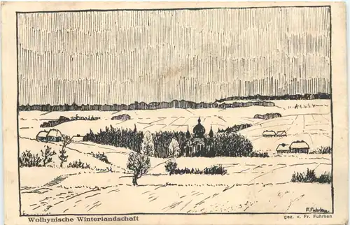 WW1 Wolhynische Winterlandschaft - Feldpost -717344