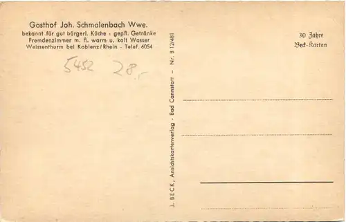 Grüsse aus Weissenthurm - Gasthof Schmalenbach -717382