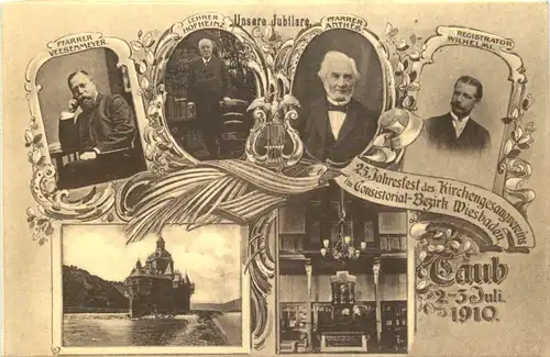 Caub - 25. Jahresfest des Kirchengesangvereins 1910 -717792
