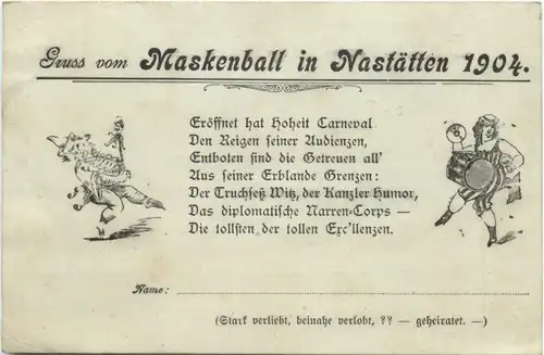 Gruss vom Maskenball in Nastätten 1904 -717836