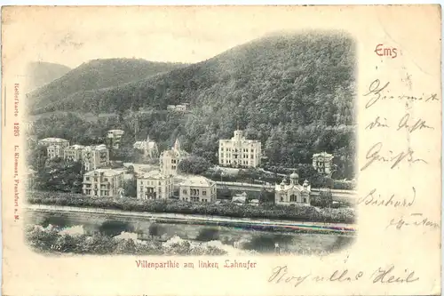 Ems - Villenparthie am linken Lahnufer - Reliefkarte -717934
