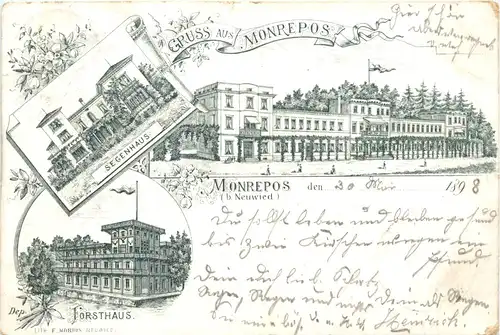 Monrepos bei Neuwied am Rhein - Litho -718072