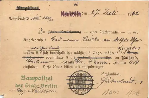 Berlin-Neukölln - Baupolizei -718736