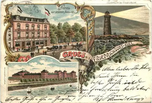 Gruss aus Friedrichsort-Kiel - Litho -718876