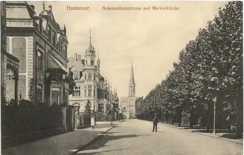 Hannover - Hohenzollernstrasse und Markuskirche -719230