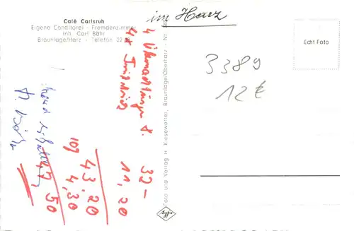 Braunlage - Cafe Carlsruh -719484